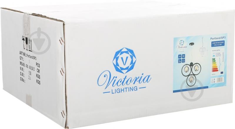 Подвес Victoria Lighting 3x40 Вт G9 черный Portland/SP3 - фото 4