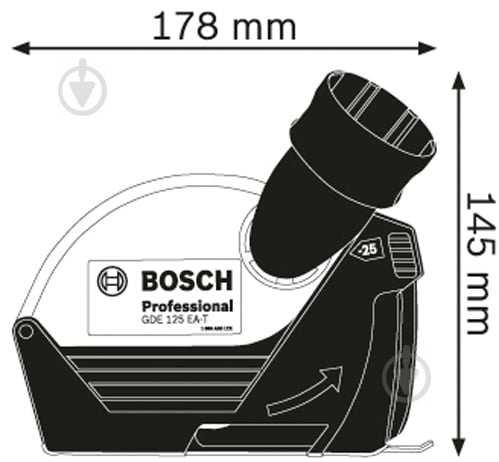 Насадка для видалення пилу Bosch Professional GDE 125 EA-T 1600A003DJ - фото 2