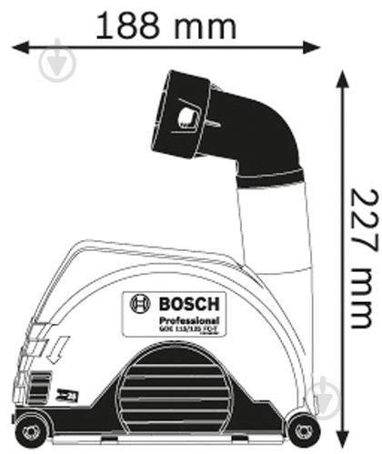 Насадка для видалення пилу Bosch Professional GDE 115/125 FC-T 1600A003DK - фото 2