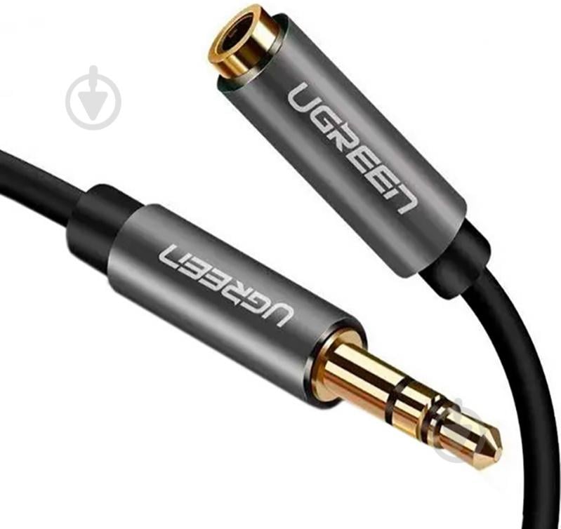 Кабель UGREEN AV118 3.5mm Male to 3.5mm Female Extensioin Cable 2 м серый (10594) - фото 2