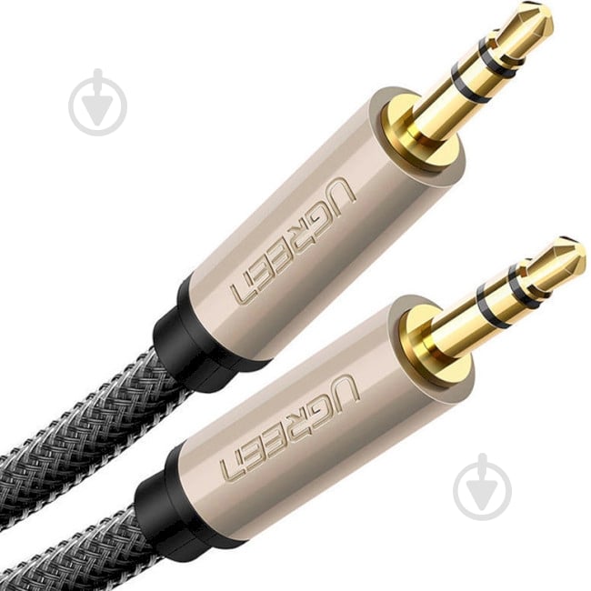 Кабель UGREEN AV125 3.5mm Male to 3.5mm Male Audio Cable Braided 0,5 м серый (10601) - фото 1