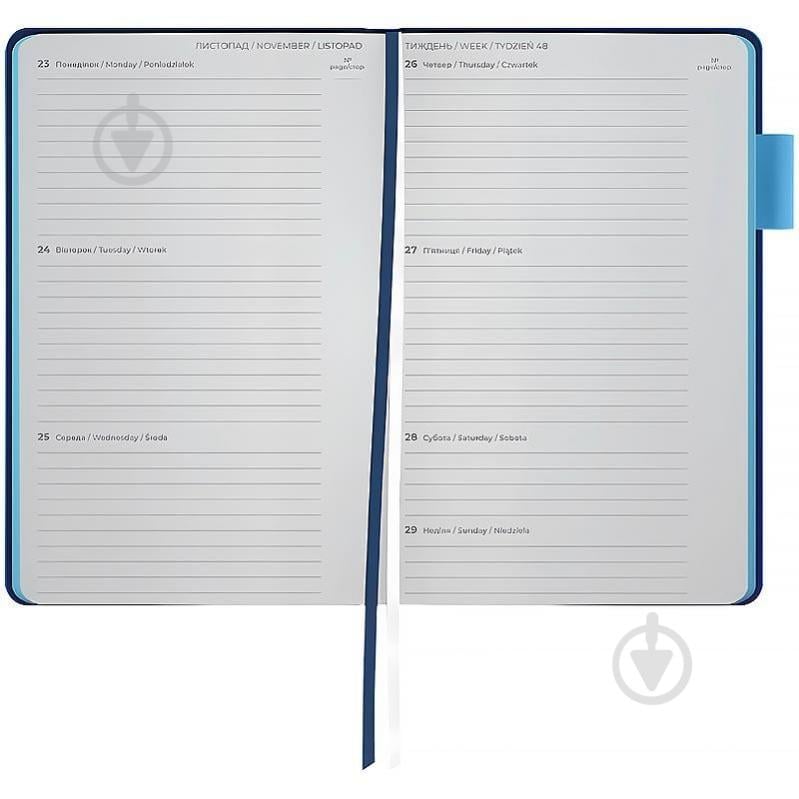 Еженедельник датированный Partner Soft Muse Axent A5 2026 8527-26-3-A синий - фото 3