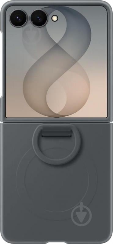 Чехол Samsung Silicone Ring Magnet Case для Samsung Galaxy Flip 8 Graphite (EF-EF776CBEGUA) - фото 4