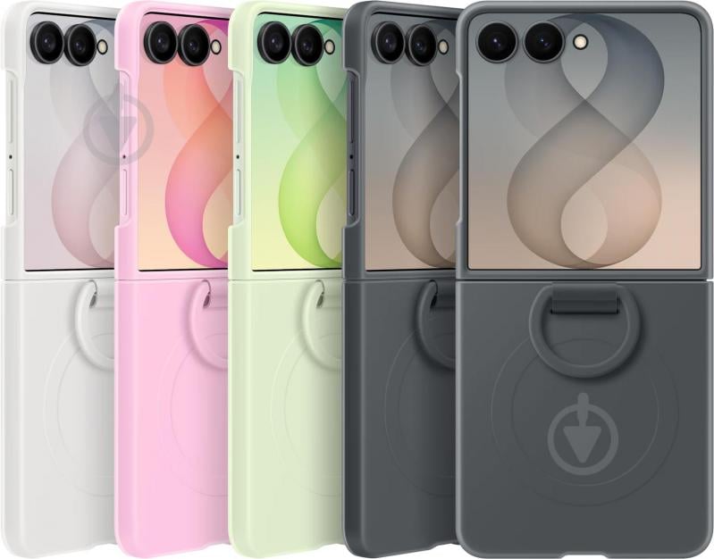 Чехол Samsung Silicone Ring Magnet Case для Samsung Galaxy Flip 8 Graphite (EF-EF776CBEGUA) - фото 6