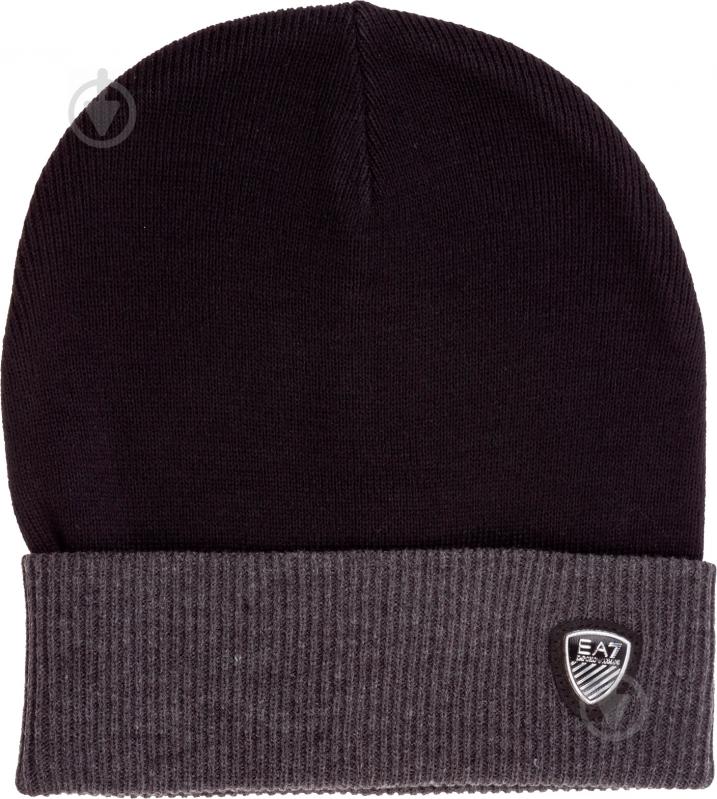 Шапка EA7 Knitted_Beanie_Hat 275896-9A302-71220 р.L черный - фото 1