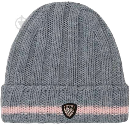 Шапка EA7 Knitted_Beanie_Hat 285608-9A316-00945 р.S сірий - фото 1