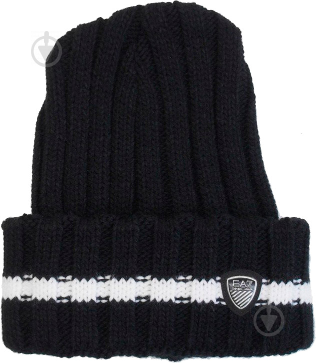 Шапка EA7 Knitted_Beanie_Hat 285608-9A316-39220 р.S чорний - фото 1