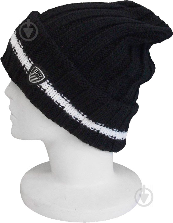 Шапка EA7 Knitted_Beanie_Hat 285608-9A316-39220 р.S чорний - фото 2