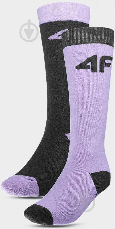 Шкарпетки 4F SOCKS FNK F116 (2PACK) 4FJWAW23UFSOF116-91S р.32-35 фіолетовий 2 пари шт. - фото 1