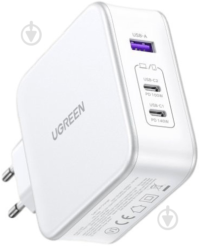 Зарядное устройство UGREEN CD289 GaN Fast Charger 140W with Cable (15339) - фото 2