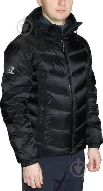 Пуховик чоловічий EA7 WOVEN DOWN JACKET 6GPG03-PNL7Z-1200 р.M чорний - фото 2