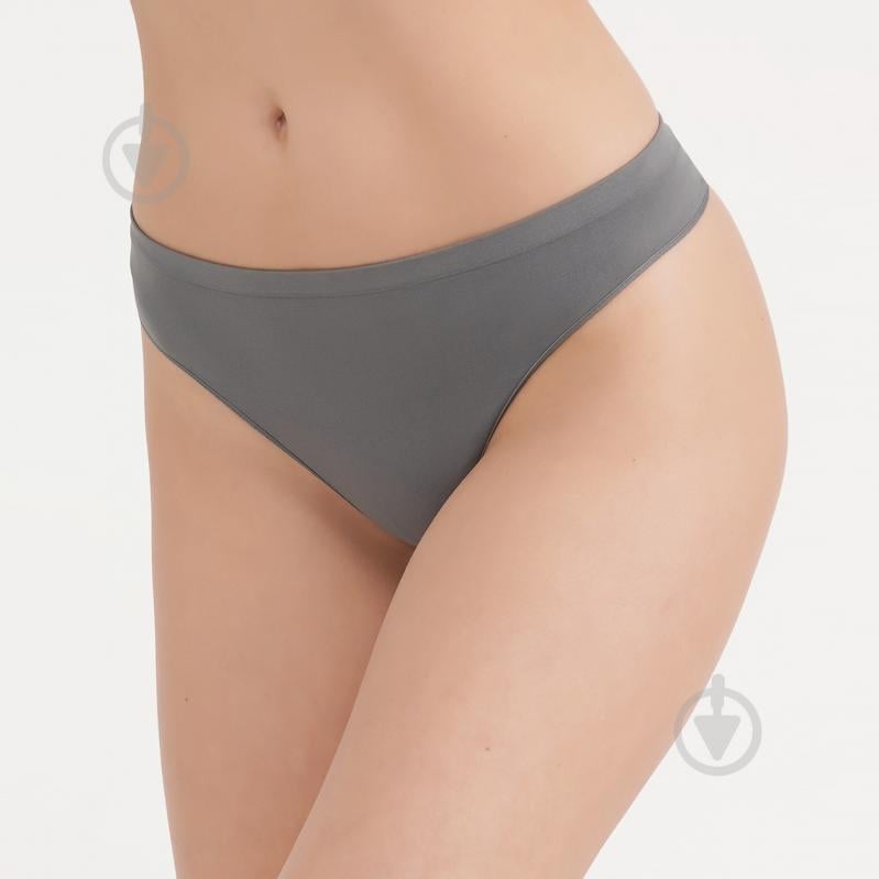 Труси жіночі Giulia String briefs color poppy seed L-XL сірий - фото 1