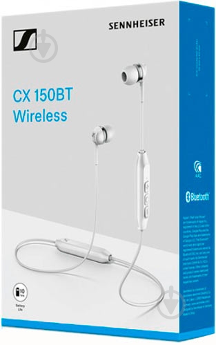 Наушники Sennheiser CX 150BT white (508381) - фото 4