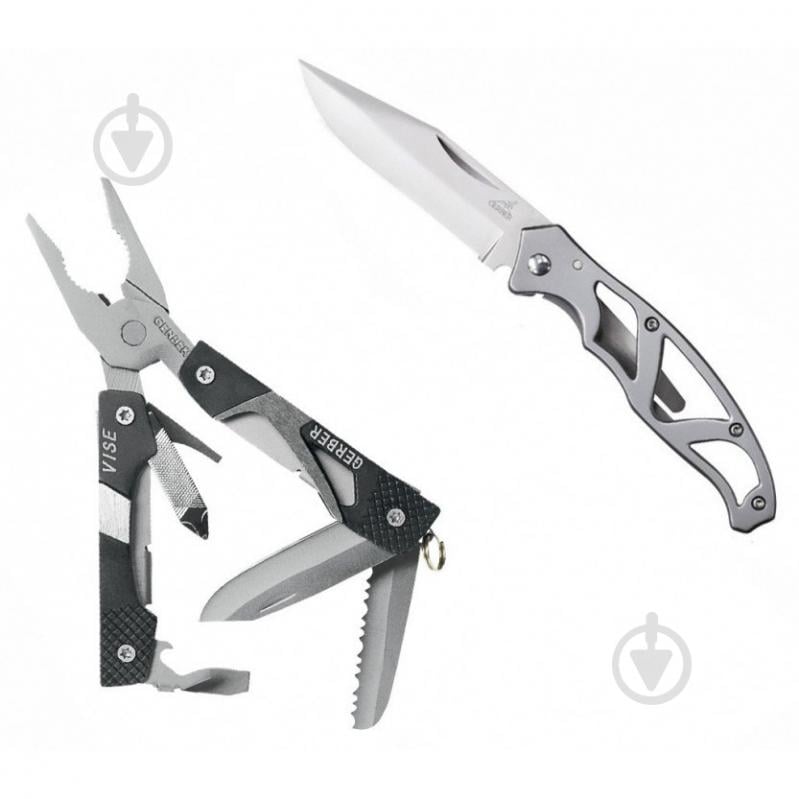 Нож складной Gerber Gear Paraframe Mini + мультитул Vise 0013658150454 - фото 1