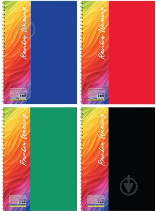 Блокнот Economix В5, пластикова обкладинка (фактура тканина), бічна спіраль, 60 арк., клітинка, асорті E20312 - фото 1