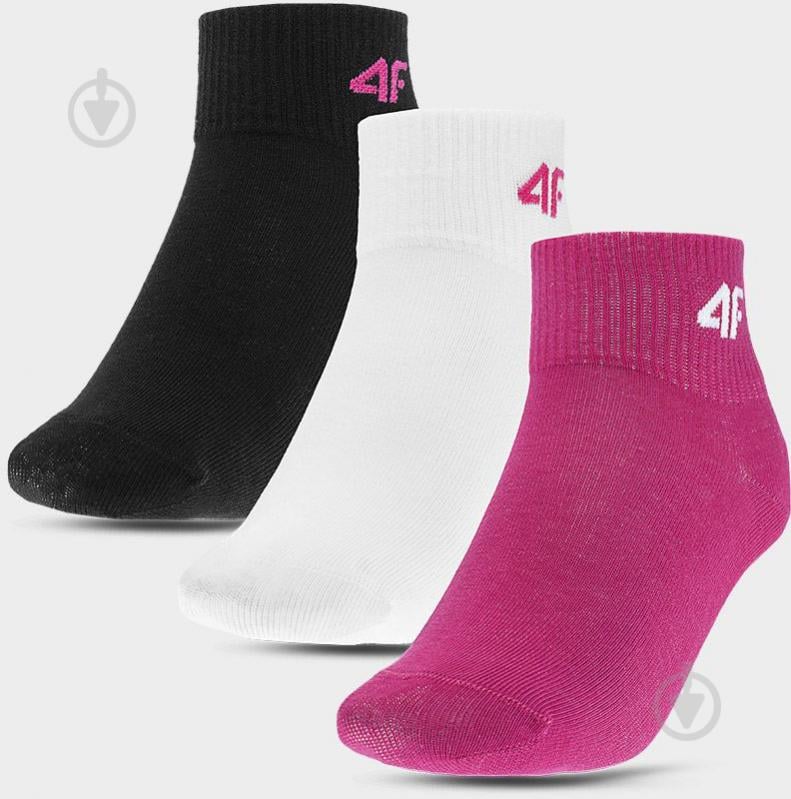 Носки 4F SOCKS CAS F229 (3PACK) 4FJWAW23USOCF229-90S р.36-38 разноцветный 3 пари шт. - фото 1