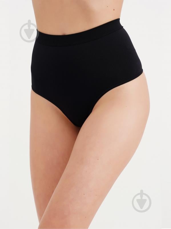 Труси жіночі Giulia String high waist modelling L-XL чорний - фото 1 Труси жіночі Giulia String high waist modelling L-XL чорний - фото 1