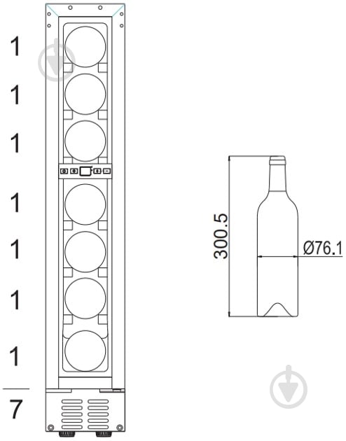 Винный шкаф Hansa FWC15072B - фото 5 Винный шкаф Hansa FWC15072B - фото 5