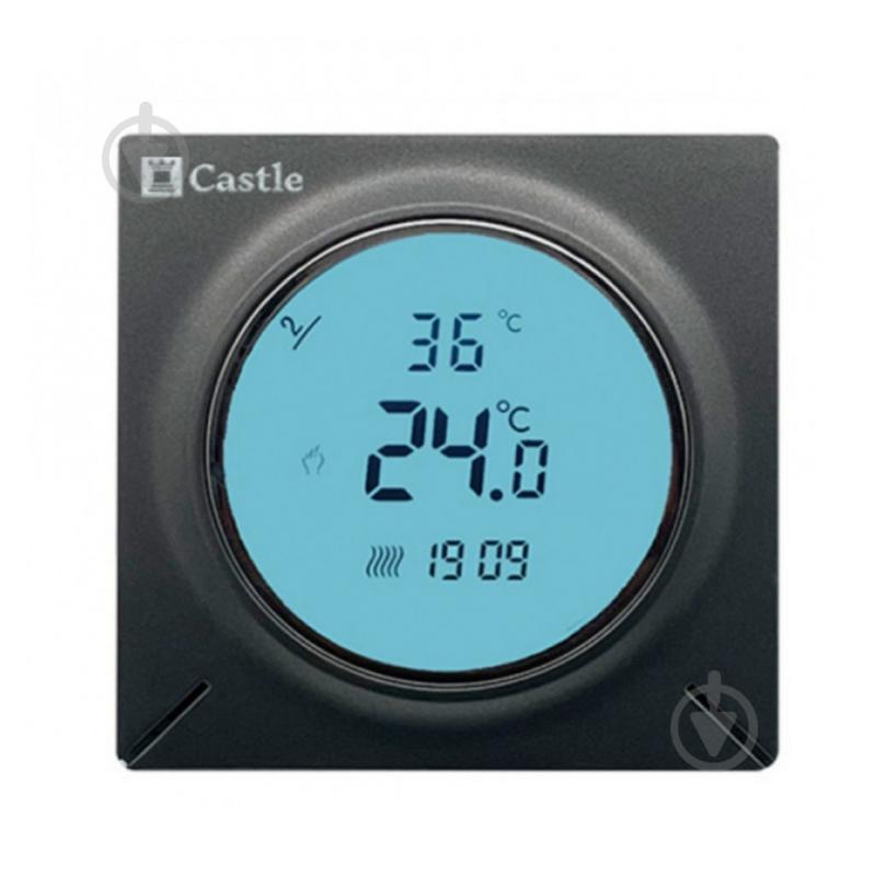 Терморегулятор для теплої підлоги Castle AC829H з функцією WI-FI (Графит) - фото 1 Терморегулятор для теплої підлоги Castle AC829H з функцією WI-FI (Графит) - фото 1