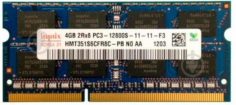 Оперативна пам'ять Hynix SODIMM DDR3 4 GB (1x4GB) 1600 MHz (HMT351S6CFR8C-PBN0 / HMT451S6AFR) - фото 1