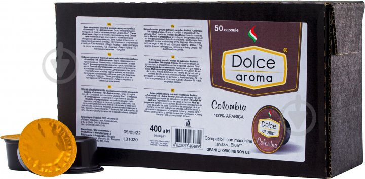 Кава в капсулах Dolce Aroma COLOMBIA 50шт для системи Lavazza Blue - фото 2