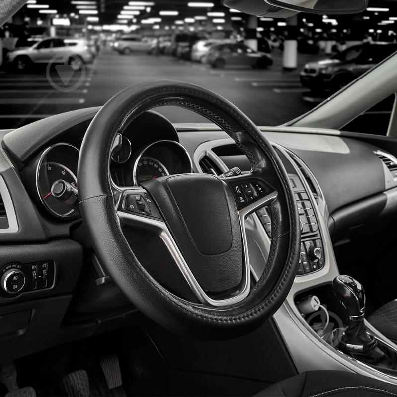 Чехол на руль CarLife SW140M черный - фото 4