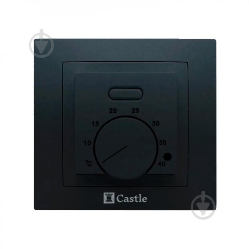 Терморегулятор для теплої підлоги Castle AC308H чорний глянець - фото 1 Терморегулятор для теплої підлоги Castle AC308H чорний глянець - фото 1