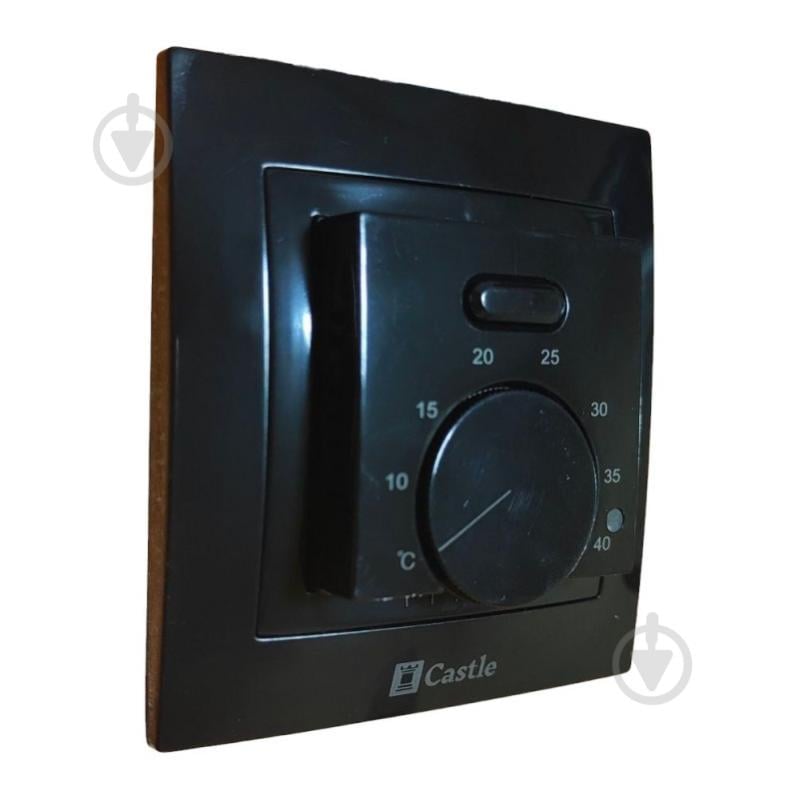 Терморегулятор для теплої підлоги Castle AC308H чорний глянець - фото 3 Терморегулятор для теплої підлоги Castle AC308H чорний глянець - фото 3