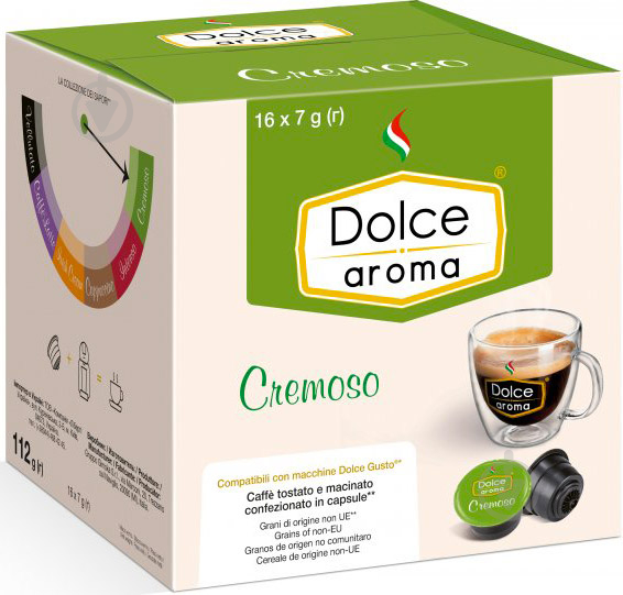 Кава в капсулах Dolce Aroma Cremoso для системи Dolce Gusto 7 г х 16 шт - фото 1