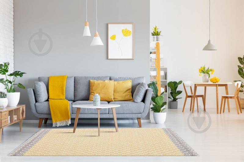 Ковер Ekohali Bodrum BD 06 Yellow 150x230 см двусторонний - фото 5
