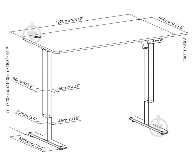 Стіл ігровий OfficePro ODE605B - фото 12