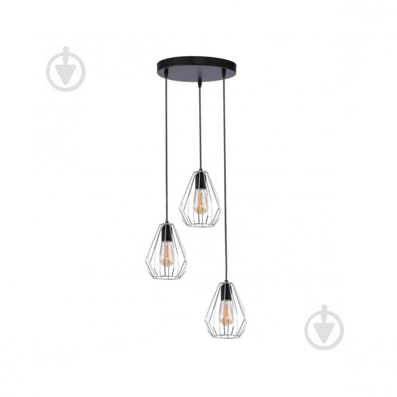 Подвес TK Lighting Brylant 3x60 Вт E27 хром/черный 801 - фото 1