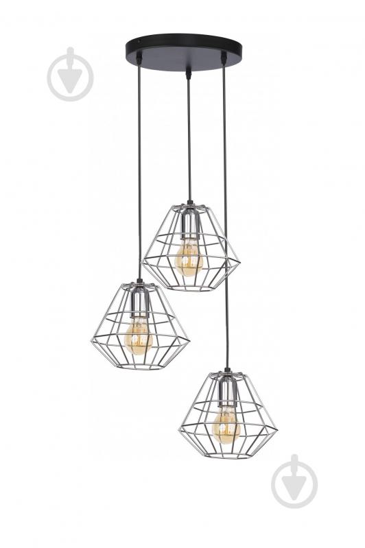 Подвес TK Lighting Diamond 3x60 Вт Е27 хром/черный 776 - фото 1