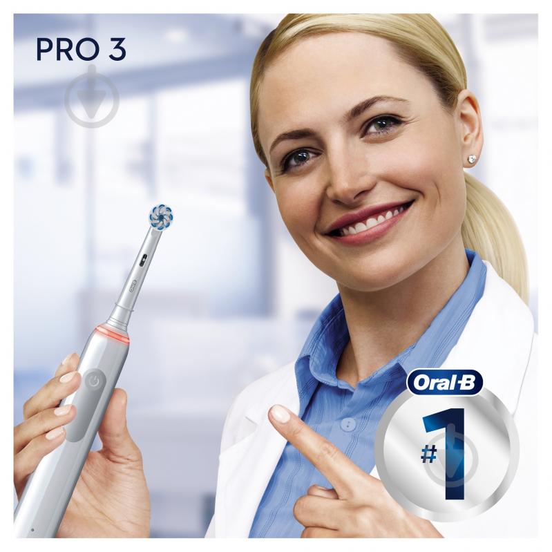 Електрична зубна щітка Oral-B Pro 3 3500 Sensitive Clean біла + чохол - фото 10