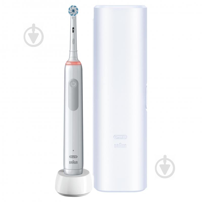 Електрична зубна щітка Oral-B Pro 3 3500 Sensitive Clean біла + чохол - фото 3