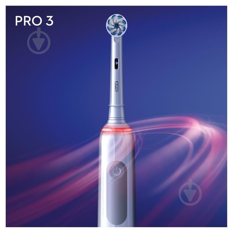 Електрична зубна щітка Oral-B Pro 3 3500 Sensitive Clean біла + чохол - фото 4