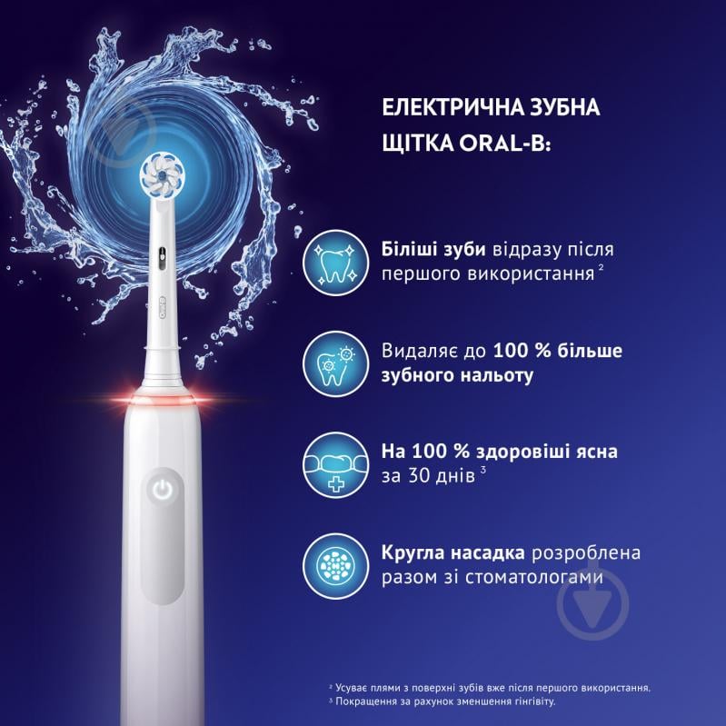 Електрична зубна щітка Oral-B Pro 3 3500 Sensitive Clean біла + чохол - фото 6