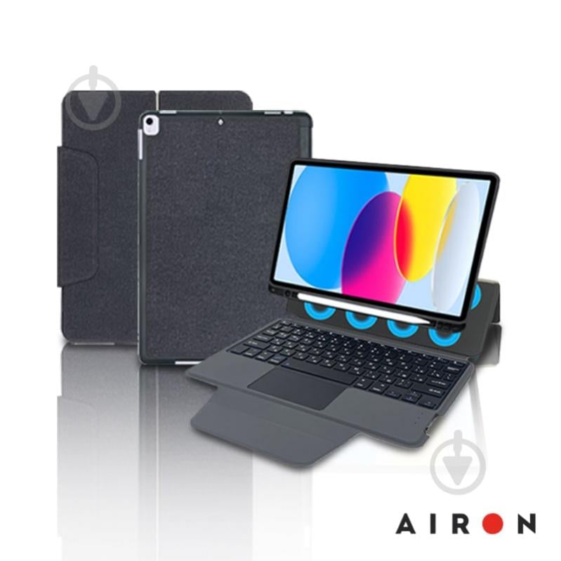 Чохол-клавіатура AIRON (4822352781095) Premium для iPad 10.9 10-го покоління 2022 10.9" з інтегрованою клавіатурою - фото 1