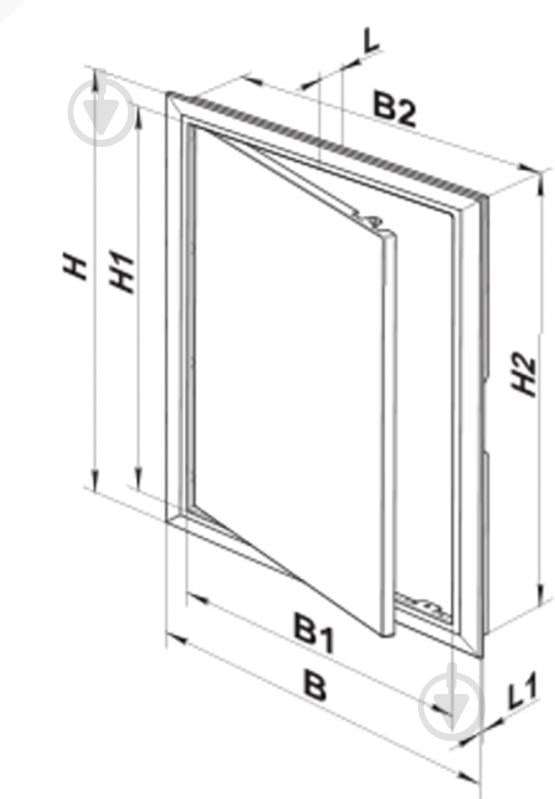 Дверцята ревізійні Вентс пластикові Д 20x40 см - фото 3