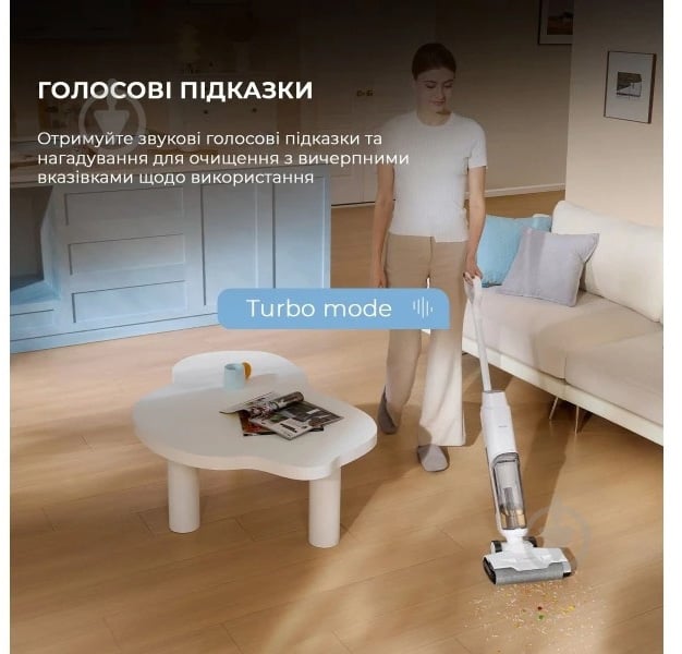 Пилосос акумуляторний MOVA Wet and Dry Vacuum K10 white - фото 12