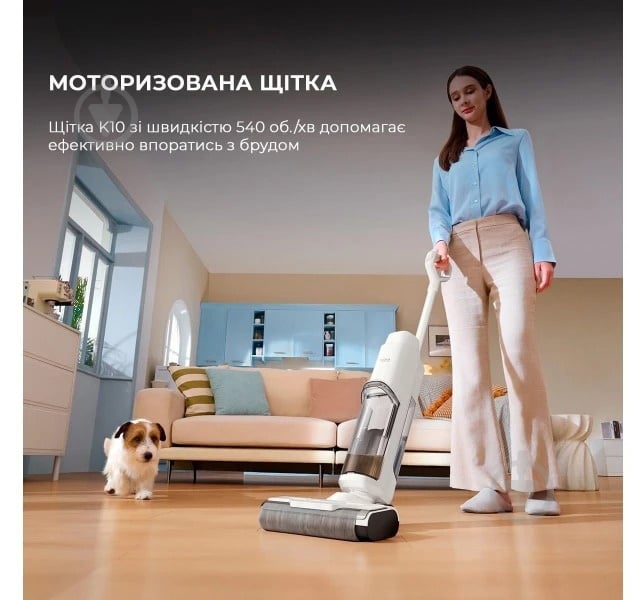 Пилосос акумуляторний MOVA Wet and Dry Vacuum K10 white - фото 11