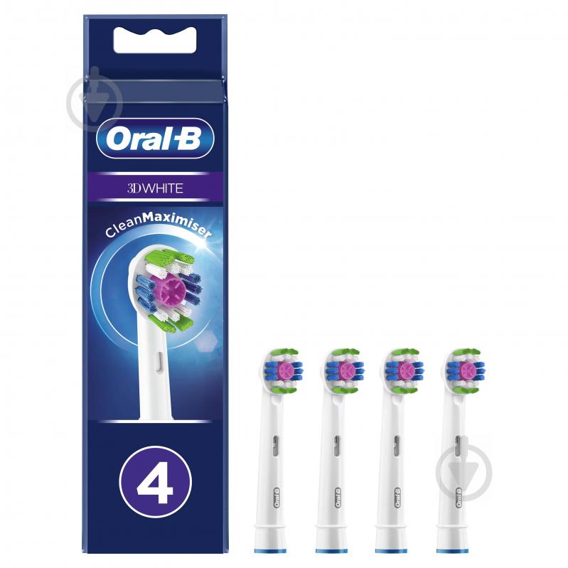 Насадки для электрической зубной щетки Oral-B 3D White 4 шт. - фото 1