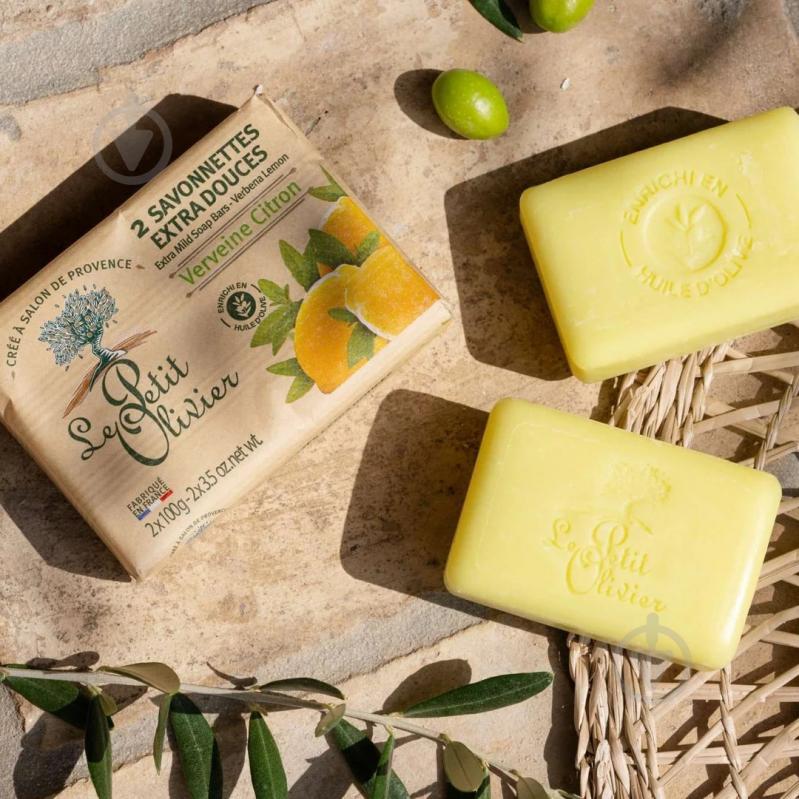 Мыло Le Petit Olivier Вербена и лимон 100 г 2 шт./уп. - фото 4