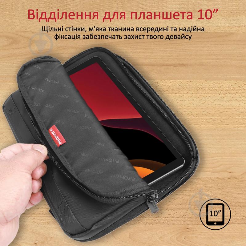 Сумка для планшета Promate PadMate black (padmate.black) PadMate 10” (padmate.black) - фото 3