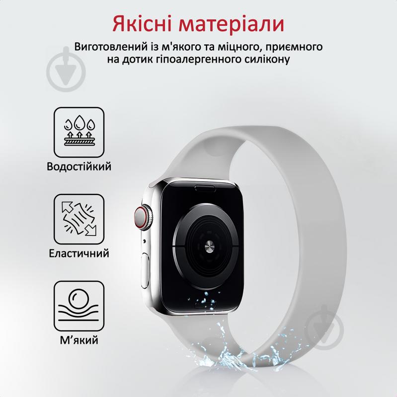 Ремешок Promate Loop-44L для Apple Watch 42-44 мм 1/2/3/4/5/6/7/SE Grey (loop-44l.grey) Loop-44L grey loop-44l.grey - фото 4