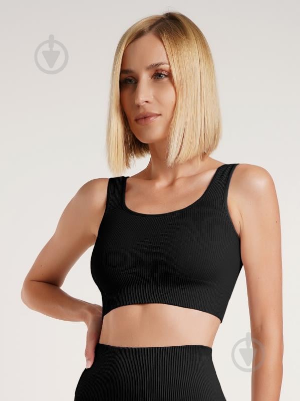 Топ Giulia Top rib р.S/M черный - фото 1