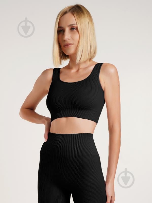 Топ Giulia Top rib р.S/M черный - фото 3