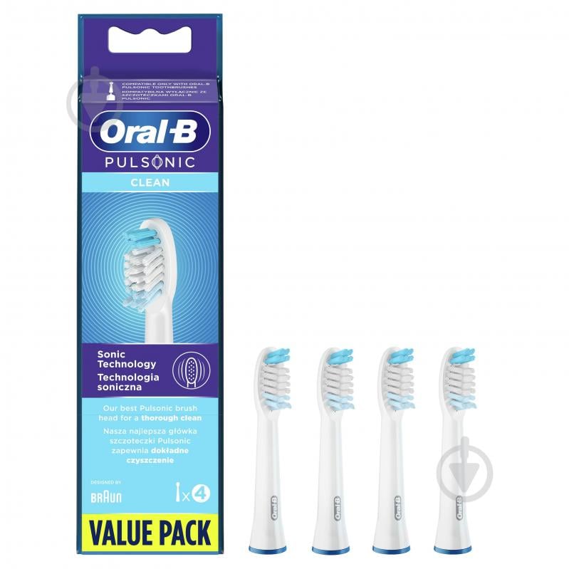 Насадки для электрической зубной щетки Oral-B Pulsonic Сlean 4 шт. - фото 3