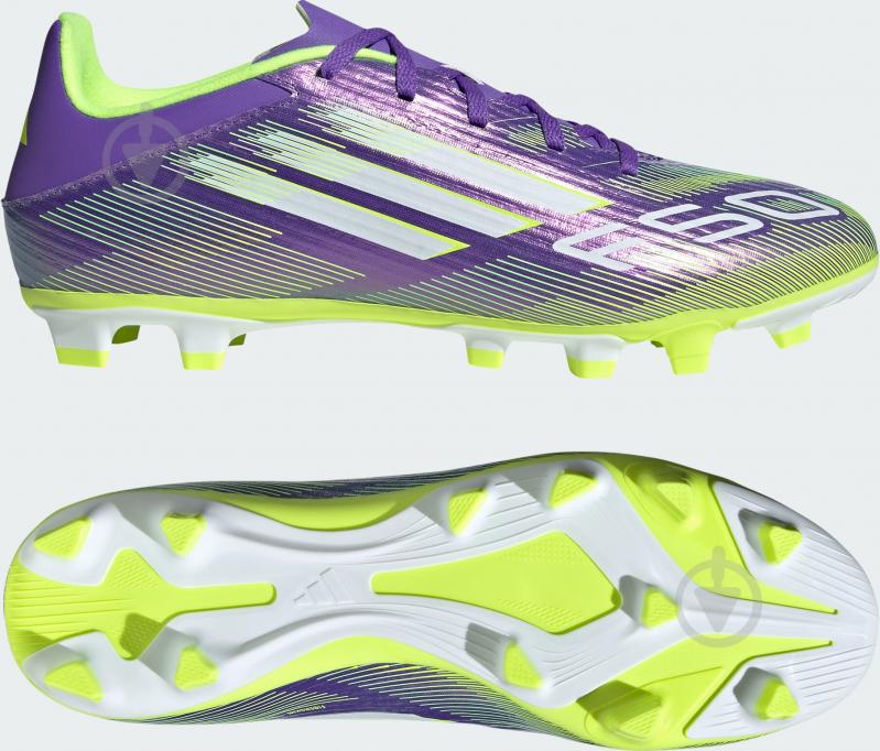 Бутсы Adidas F50 CLUB FG/MG JI0043 р.44 2/3 фиолетовый - фото 6 Бутсы Adidas F50 CLUB FG/MG JI0043 р.44 2/3 фиолетовый - фото 6