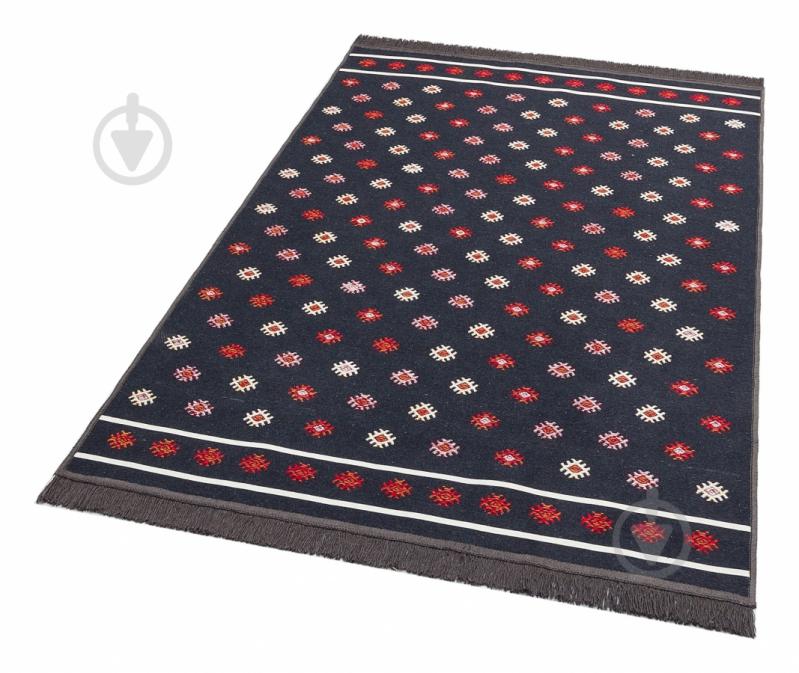 Ковер Ekohali Arya AR 11 Antrasit Red 120x180 см двусторонний - фото 2